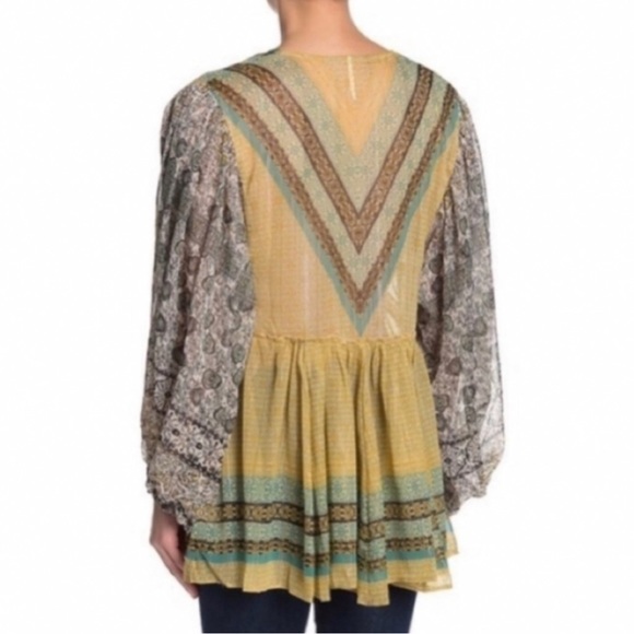 FREE PEOPLE Aliyah boho blousy tunic top, S. - Picture 5 of 8